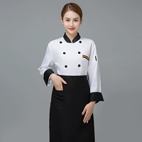 Белый лонгслив, фартук