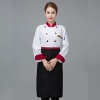 Белый лонгслив, фартук