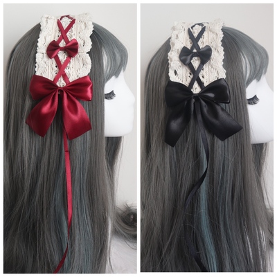 taobao agent Small headband, burgundy hair accessory, headdress, Lolita style