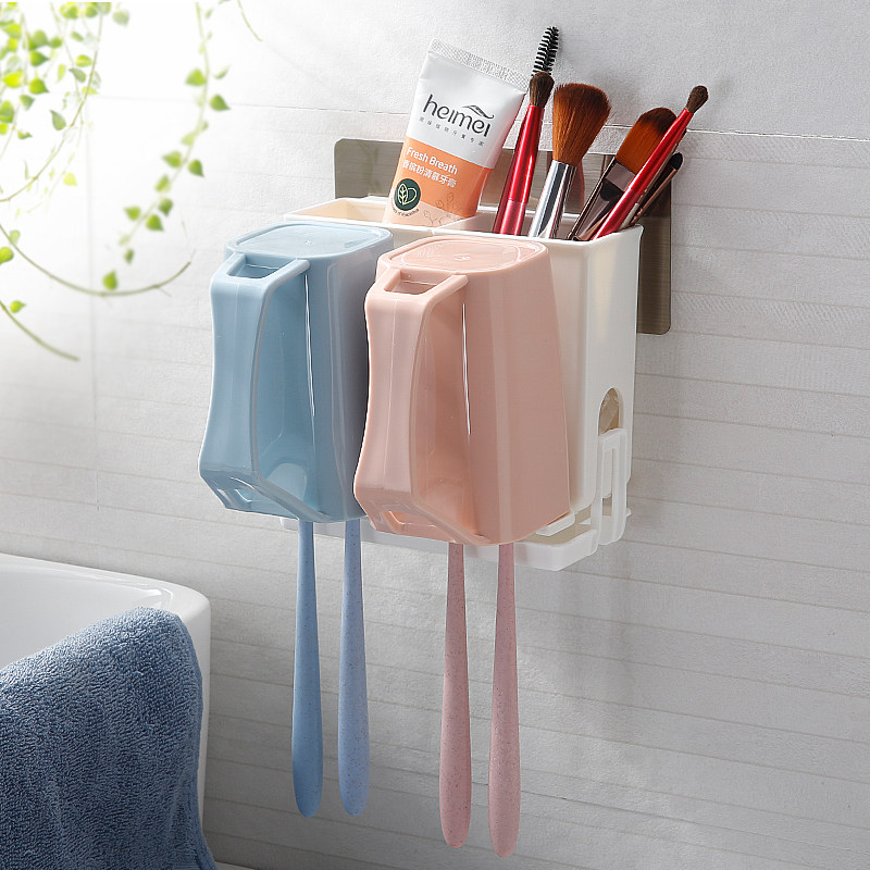 Buy Dental set bathroom hanging toothbrush rack gargl mouthwash cup