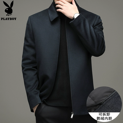 Playboy, кашемировая элитная куртка для мальчиков, шерстяной вкладыш с пухом, шерстяное пальто, гусиный пух