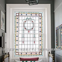 Пользовательский тиффани церковный стекло инкрустанный цветовой украшение Art Простые европейские французские перегородки двери и экраны окна