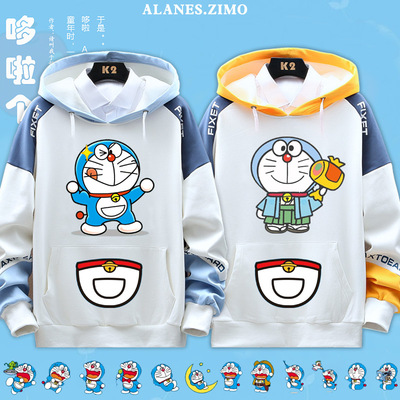 taobao agent Demi-season brand car, hoody, 2021 collection, Doraemon, couple clothing for lovers