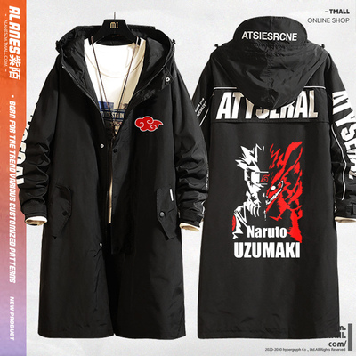 taobao agent Naruto, long trench coat, jacket, clothing, mid-length, suitable for teen