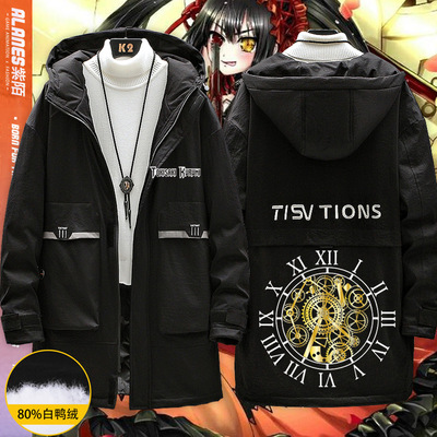 taobao agent Surrounded by dating, the three second -dimensional anime madness of the three major combat mid -length down jackets in winter jacket male EN
