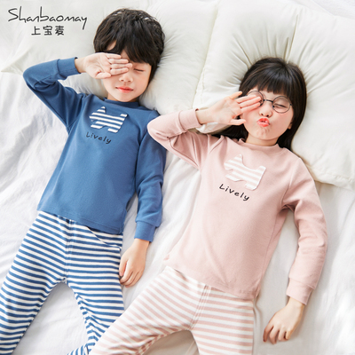 taobao agent Demi-season children's keep warm underwear, increased thickness, long sleeve