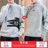 Утепленный свитер, базовая трендовая трикотажная утепленный лонгслив, рубашка, высокий воротник