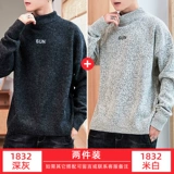 Утепленный свитер, базовая трендовая трикотажная утепленный лонгслив, рубашка, высокий воротник