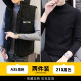 Мужской осенний трендовый удерживающий тепло жилет с пухом без рукавов, демисезонная куртка, увеличенная толщина