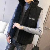 Мужской осенний трендовый удерживающий тепло жилет с пухом без рукавов, демисезонная куртка, увеличенная толщина