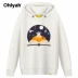 Ohlyah thương hiệu áo hoodie cotton áo len cặp đôi nữ sinh viên in hành tinh cá tính quần áo lớp tùy chỉnh - Áo len