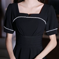 Черное вечернее платье, летняя юбка, французский стиль