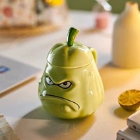 Wo gua mak cup, тыква водяной чашки редкая керамическая чашка, забавные чашки дыни, дети с ложкой
