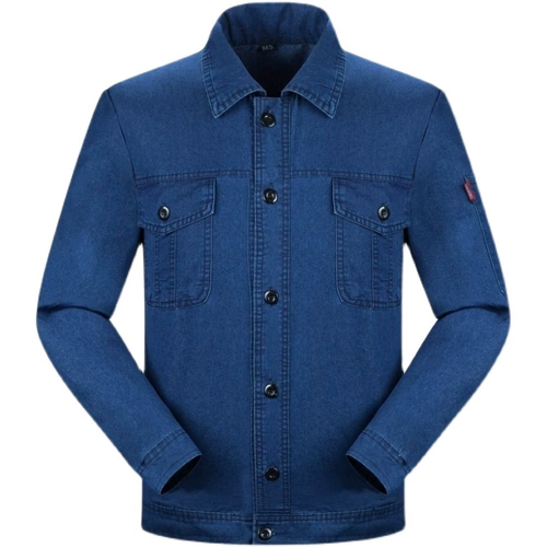 Джинсовый летний комплект, тонкий хлопковый дышащий лонгслив, униформа для работы, защита от ожогов, рабочая одежда