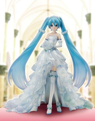 taobao agent Freeing Hatsune Miku Dress Marry Ver. Wedding two -dimensional anime hand -made gift ornaments