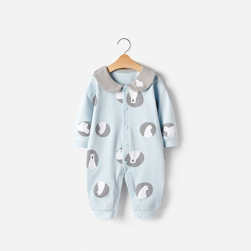 Детский комбинезон, хлопковая пижама, боди, термобелье, тонкий пуховик для новорожденных, длинный рукав, осенний