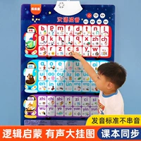 Обучающий флип-чарт на стену для тренировок, изучение китайских иероглифов, со звуком, раннее развитие