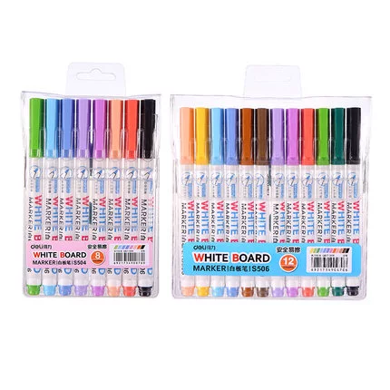 Бесплатная доставка S504 S506 Цветная доска для ручки токсичная 8 -корлорная ручка для рисования легко втирать ручку с белой доской на воде