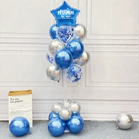 Церемония открытия Blue Pentagram*1+Metal Blue*9+Metal Silver*9+Sequin Blue*6+маленькое дерево воздушных шаров*1