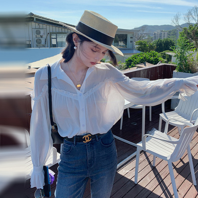 taobao agent Megaphone, design top, french style, trend of season, long sleeve, autumn