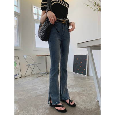 taobao agent Design fitted retro autumn jeans, high waist, 2022 collection