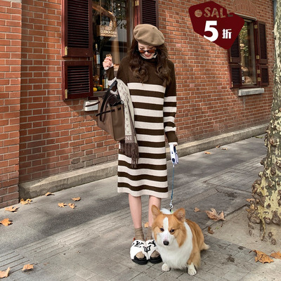 taobao agent Woolen sweater, long knitted dress