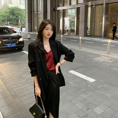 taobao agent Design black pleated skirt, long skirt, trend of season, A-line