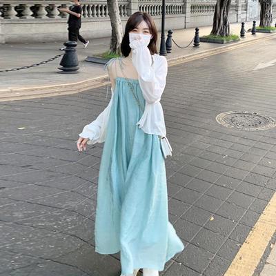 taobao agent Summer dress, tube top, long skirt, oversize, plus size, open shoulders