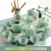 Bộ ấm trà Meige Kung Fu Bộ đầy đủ Ru Kiln Khai trương Trà gốm Nghi lễ bao gồm Bát Ấm trà Hộ gia đình Cup Đặt Trà Rửa - Trà sứ