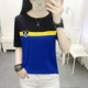 Mickey t-shirt của phụ nữ ngắn tay 2021 mới mùa hè của phụ nữ trong triều băng lụa áo len của phụ nữ đáy áo sơ mi mỏng phần - Áo phông