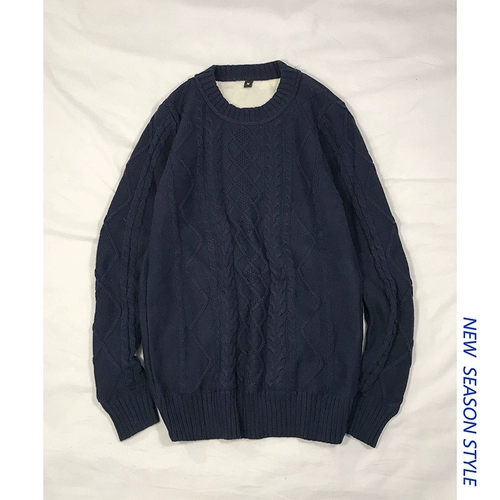 Демисезонный трендовый трикотажный утепленный свитер для влюбленных, в корейском стиле, оверсайз