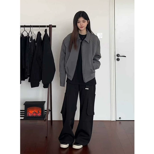 Наплечники, осенняя куртка, в американском стиле, изысканный стиль