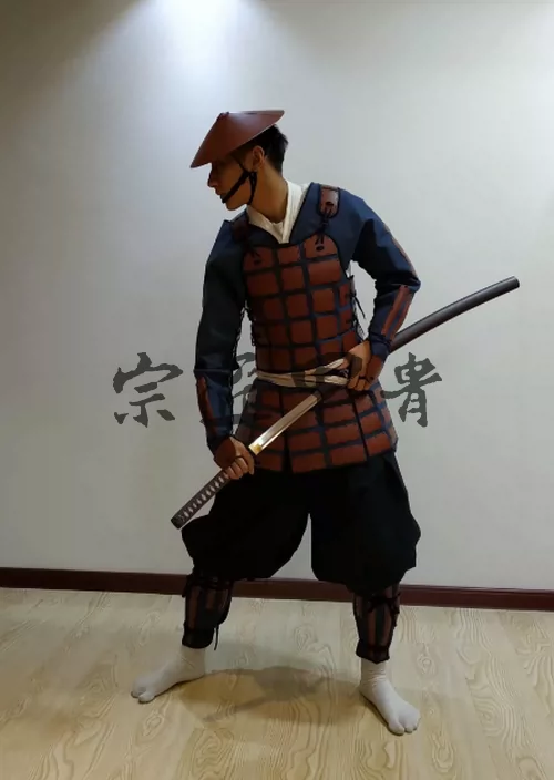 日本武士盔甲 牛角二枚胴具足 真人可穿cos 宗匠甲胄