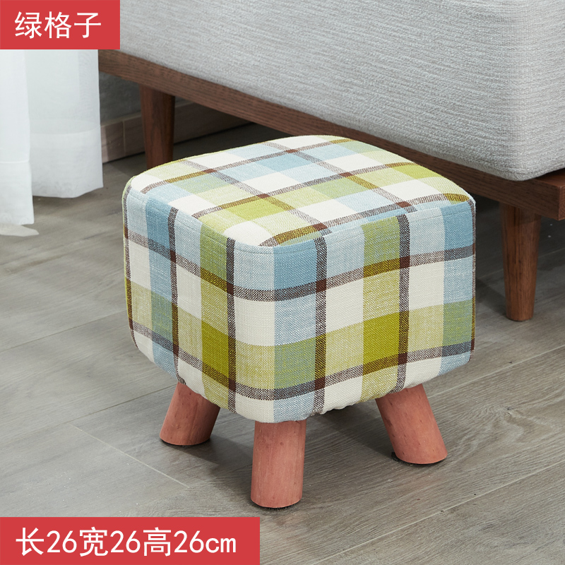 small stool household fabric small bench creative ins net red lazy stool nordic shoe changing stool sofa solid wood low stool