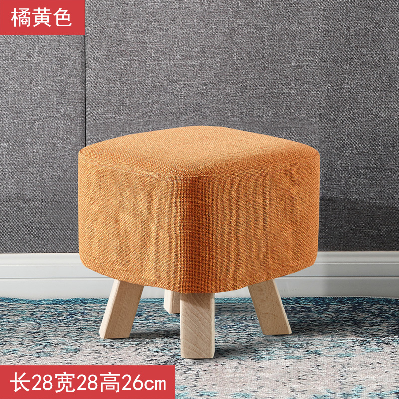 small stool household fabric small bench creative ins net red lazy stool nordic shoe changing stool sofa solid wood low stool