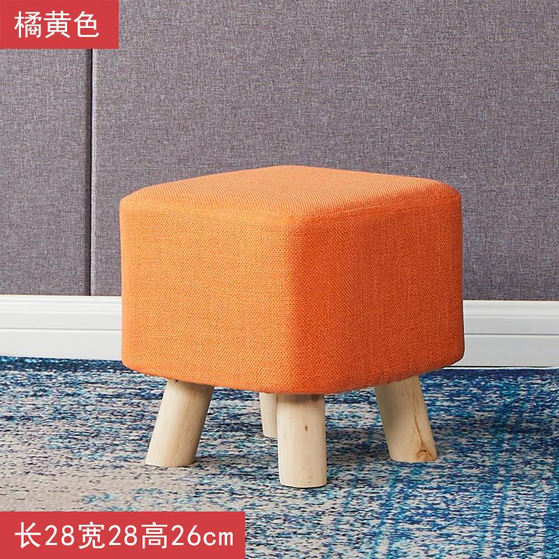 small stool household fabric small bench creative ins net red lazy stool nordic shoe changing stool sofa solid wood low stool