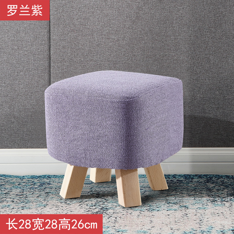 small stool household fabric small bench creative ins net red lazy stool nordic shoe changing stool sofa solid wood low stool