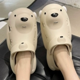 Модные сетчатые тапочки в стиле Crocs, пляжные летние босоножки на платформе, закрытый носок, коллекция 2022, популярно в интернете