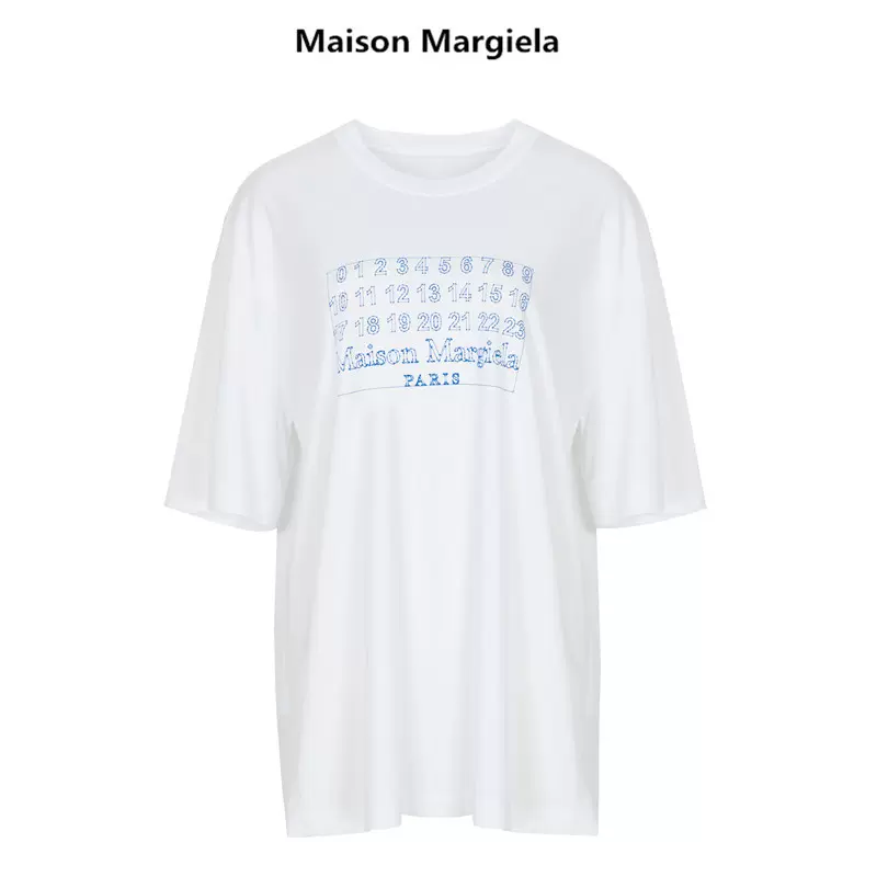 Maison Margiela x Tommy Cash联名款下半身消失刺绣LOGOT恤短袖-Taobao