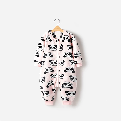 宜爽儿 Осенний демисезонный детский фланелевый спальный мешок, стеганая удерживающая тепло пижама