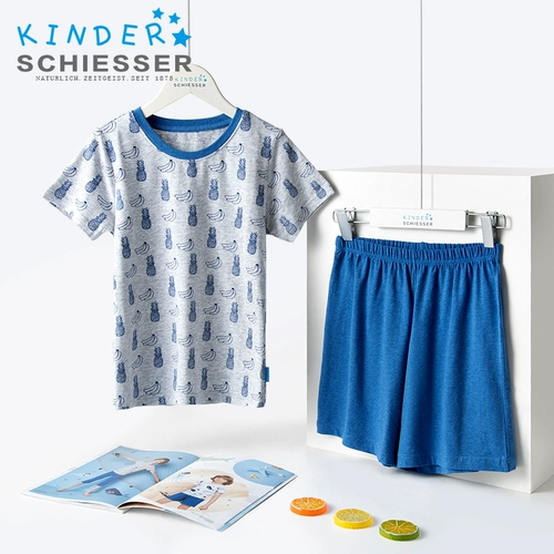Детская пижама для мальчиков, хлопковый комплект, летние штаны, Германия