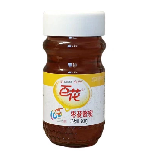 Baihua Honey Старое имя Baihua бренд Jujube Honey 700G Маленькая бутылка жидкость чистого натуральное гнездо выбирать мед.