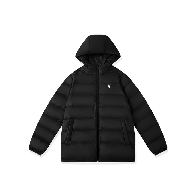 乔丹童装儿童羽绒服2025冬季男女轻薄短款防风连帽鸭绒保暖外套