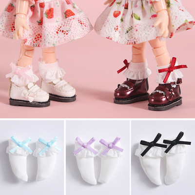 taobao agent OB11 baby bow, bowing sock socks, molly doll clothing 12 points bjdgsc