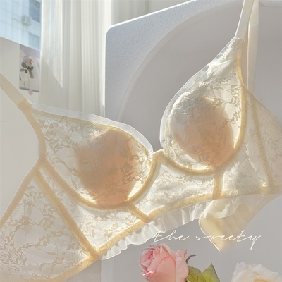taobao agent Lace sexy bra, ultra thin supporting underwear