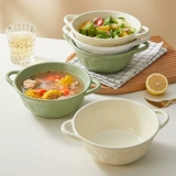 Imhouse Double-Lear Soup Bowl Домохозяйство Простая антикальдирующая керамическая миска с лапшой Nordic ins ins stylable Стоалка Большая миска с лапшой