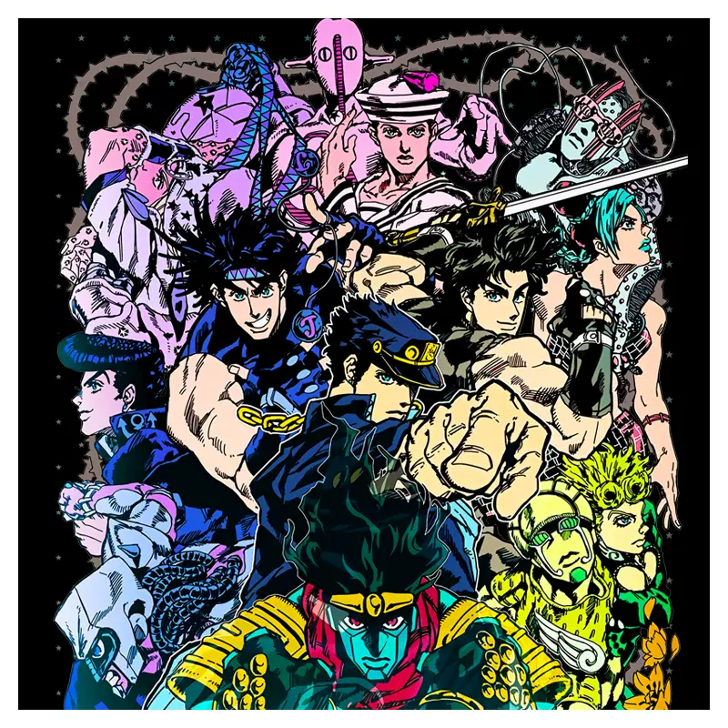 Jojo的奇妙冒险联名t恤空条承太郎吉良吉影动漫周边纯棉短袖男夏