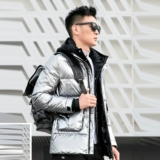 Все желают, чтобы Weiwei's Down Jupet Jacket Later -Nine Products 2019 мужская бренда Tide Brand Короткая одежда Новая мастерство Bright Fabric 8907