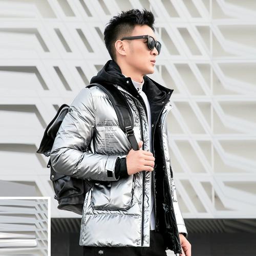 Все желают, чтобы Weiwei's Down Jupet Jacket Later -Nine Products 2019 мужская бренда Tide Brand Короткая одежда Новая мастерство Bright Fabric 8907