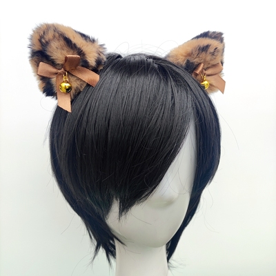 taobao agent Cute tiger ears hair clip cat ears plush hair card hair accessories girl Douyin net red hair clip a pair